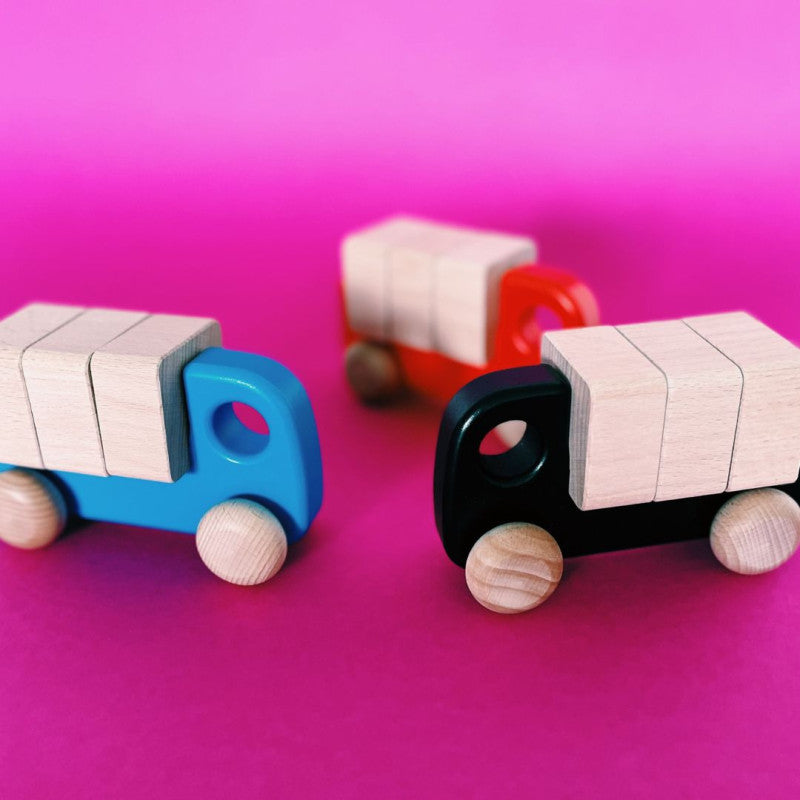 BAJO - Drewniana ciężarówka z klockami - 42310BL - EKO