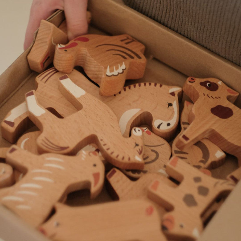 BAJO - Farma - 14 zwierząt gospodarskich - drewnianych - 25220