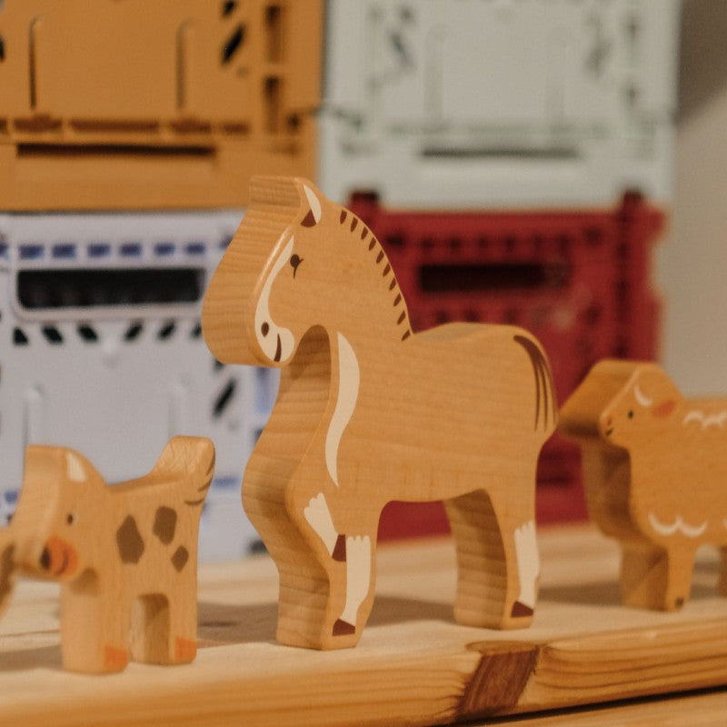 BAJO - Farma - 14 zwierząt gospodarskich - drewnianych - 25220