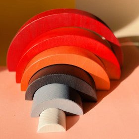 TOBE - Zestaw drewnianych łuków - Asymetryczne łuki - 78800 - BajoToys.pl