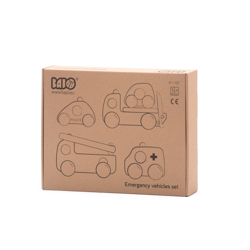 BAJO - Zestaw autek uprzywilejowanych drewnianych - 41110Z - EKO