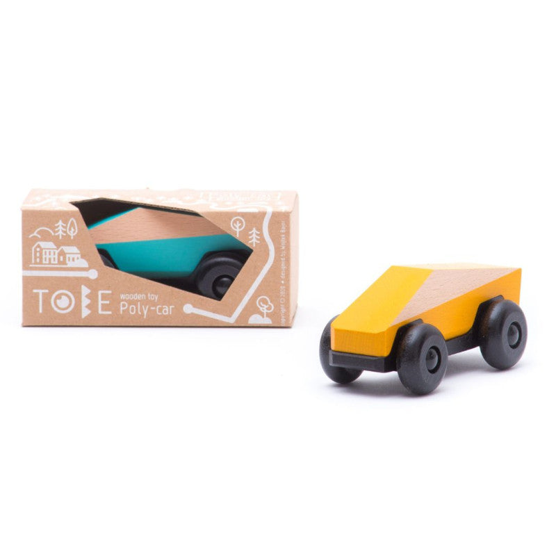 TOBE - Autko drewniane POLY -  12,2 cm - 49710