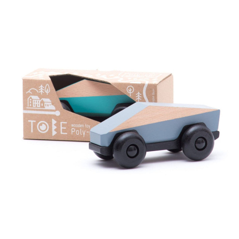 TOBE - Autko drewniane POLY -  12,2 cm - 49710
