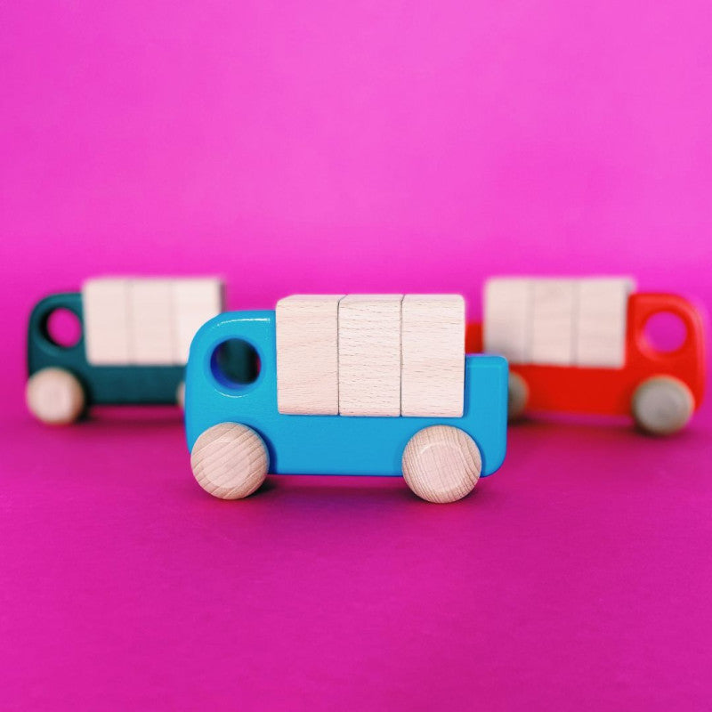 BAJO - Drewniana ciężarówka z klockami - 42310LB - EKO