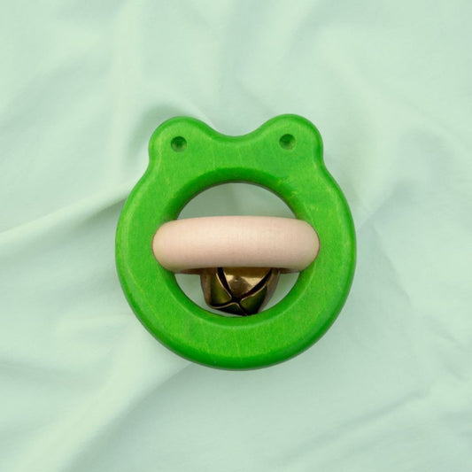 BAJO - Żabka z dzwoneczkiem zielona - dla niemowląt - EKO