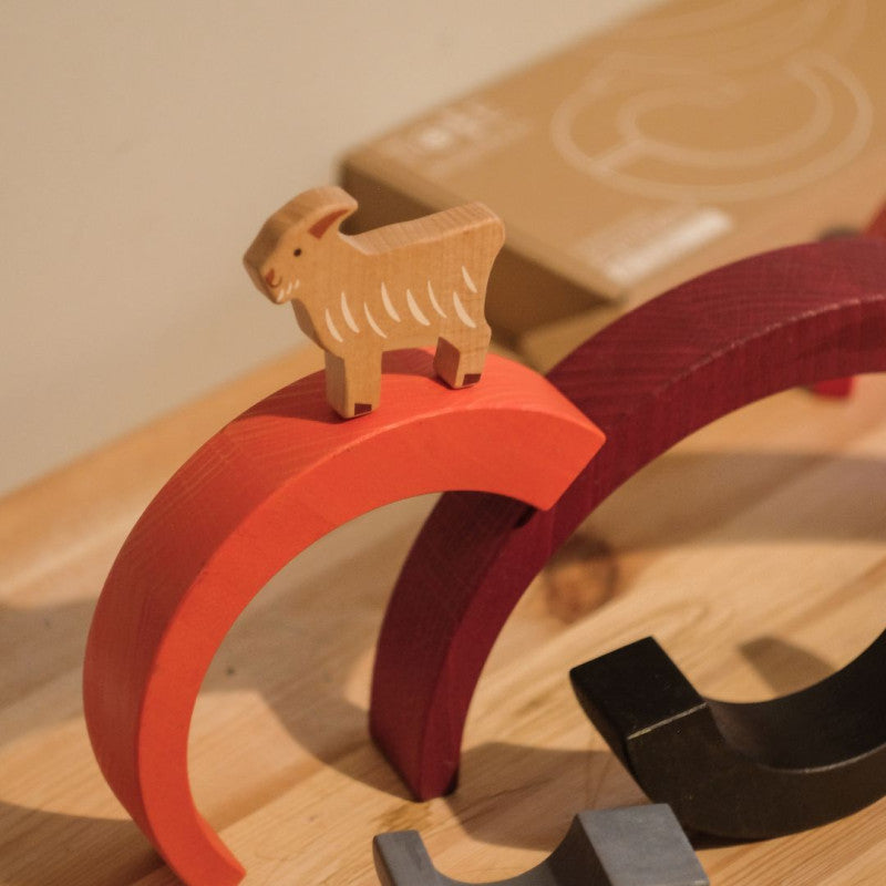 BAJO - Farma - 14 zwierząt gospodarskich - drewnianych - 25220