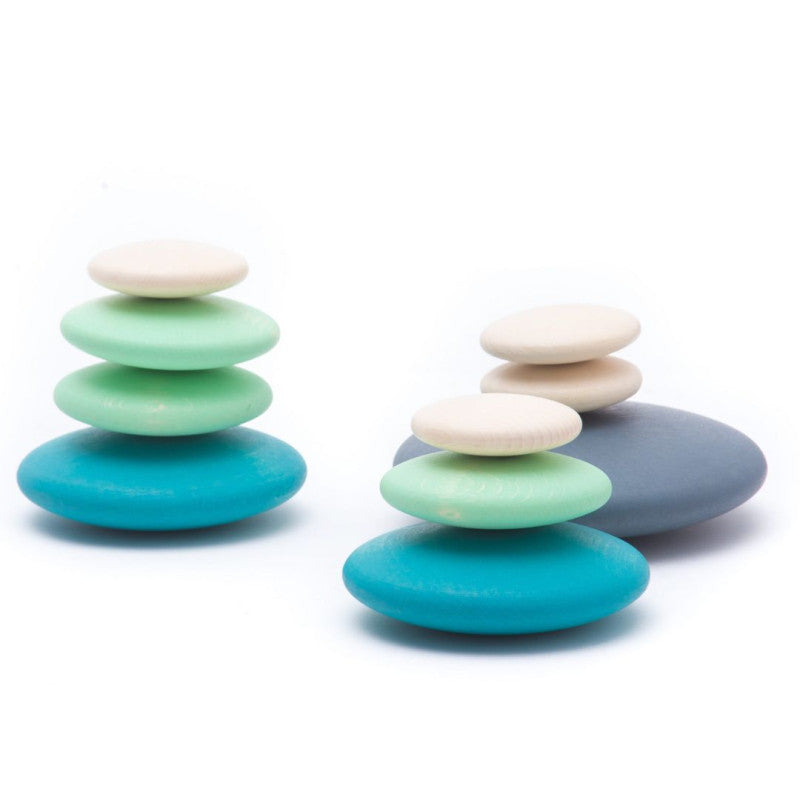 BAJO - Drewniane kamienie - sensoryczna zabawka - 32860