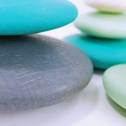 BAJO - Drewniane kamienie - sensoryczna zabawka - 32860