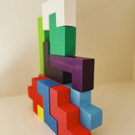 BAJO - Pentomino - drewniane klocki edukacyjne - 97610