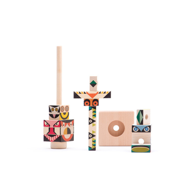 BAJO - Totem - drewniana zabawka typu stacker - BAJO 98110